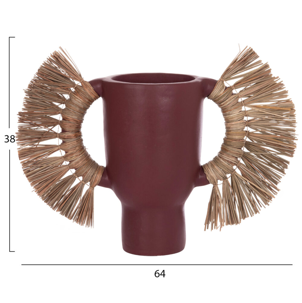 ΕΠΙΤΡΑΠΕΖΙΟ ΔΙΑΚΟΣΜΗΤΙΚΟ ΒΑΖΟ ALICA HM4668.06L ΒΥΣΣΙΝΙ ΤΕΡΑΚΟΤΑ & GRASS--64x22x38Υεκ - Image 2