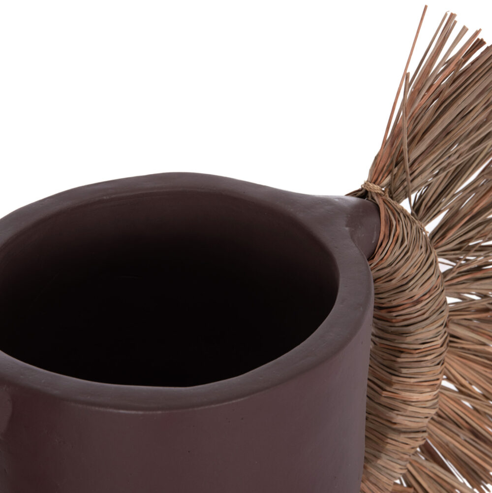 ΕΠΙΤΡΑΠΕΖΙΟ ΔΙΑΚΟΣΜΗΤΙΚΟ ΒΑΖΟ ALICA HM4668.07L ΣΟΚΟΛΑΤΙ ΤΕΡΑΚΟΤΑ & GRASS--64x22x38Υεκ - Image 6