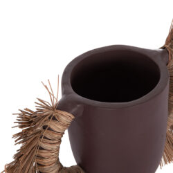 ΕΠΙΤΡΑΠΕΖΙΟ ΔΙΑΚΟΣΜΗΤΙΚΟ ΒΑΖΟ ALICA HM4668.07L ΣΟΚΟΛΑΤΙ ΤΕΡΑΚΟΤΑ & GRASS--64x22x38Υεκ - Image 9