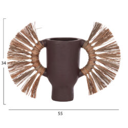 ΕΠΙΤΡΑΠΕΖΙΟ ΔΙΑΚΟΣΜΗΤΙΚΟ ΒΑΖΟ ALICA HM4668.07S ΣΟΚΟΛΑΤΙ ΤΕΡΑΚΟΤΑ & GRASS--55x19x34Υεκ - Image 2