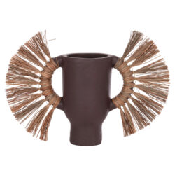 ΕΠΙΤΡΑΠΕΖΙΟ ΔΙΑΚΟΣΜΗΤΙΚΟ ΒΑΖΟ ALICA HM4668.07S ΣΟΚΟΛΑΤΙ ΤΕΡΑΚΟΤΑ & GRASS--55x19x34Υεκ