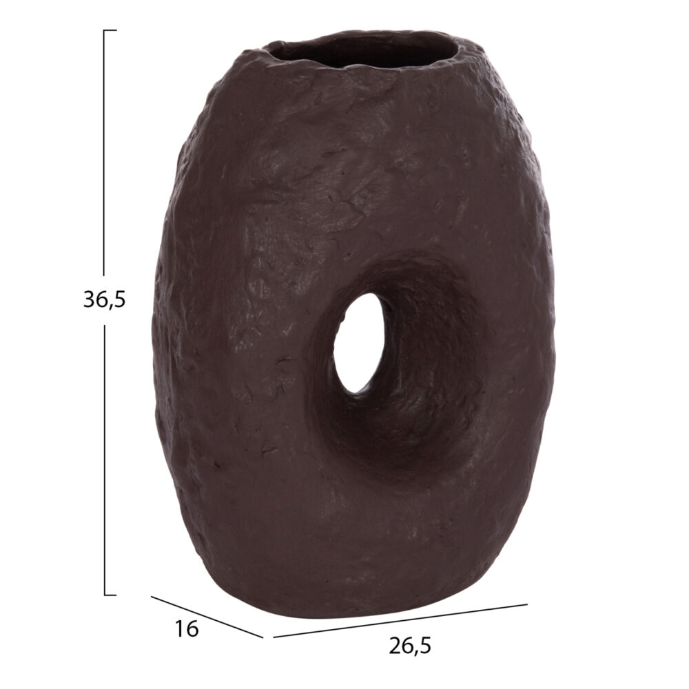 ΕΠΙΤΡΑΠΕΖΙΟ ΔΙΑΚΟΣΜΗΤΙΚΟ ΒΑΖΟ NAMENTIS HM4673.07L ΣΟΚΟΛΑΤΙ ΤΕΡΑΚΟΤΑ--26.5x16x36.5Υεκ - Image 2