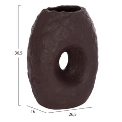 ΕΠΙΤΡΑΠΕΖΙΟ ΔΙΑΚΟΣΜΗΤΙΚΟ ΒΑΖΟ NAMENTIS HM4673.07L ΣΟΚΟΛΑΤΙ ΤΕΡΑΚΟΤΑ--26.5x16x36.5Υεκ - Image 2