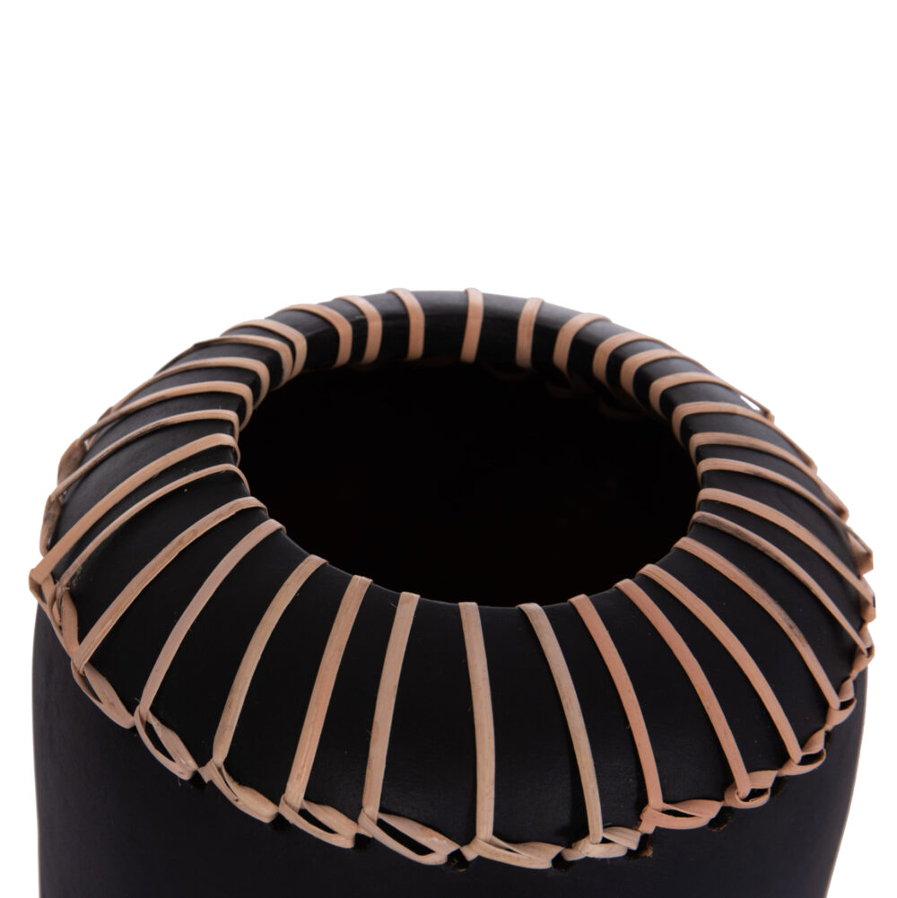 ΕΠΙΤΡΑΠΕΖΙΟ ΔΙΑΚΟΣΜΗΤΙΚΟ ΒΑΖΟ LENNOX HM4675.01S TΕΡΑΚΟΤΑ ΣΕ ΜΑΥΡΟ--Φ18x33Υεκ. - Image 7