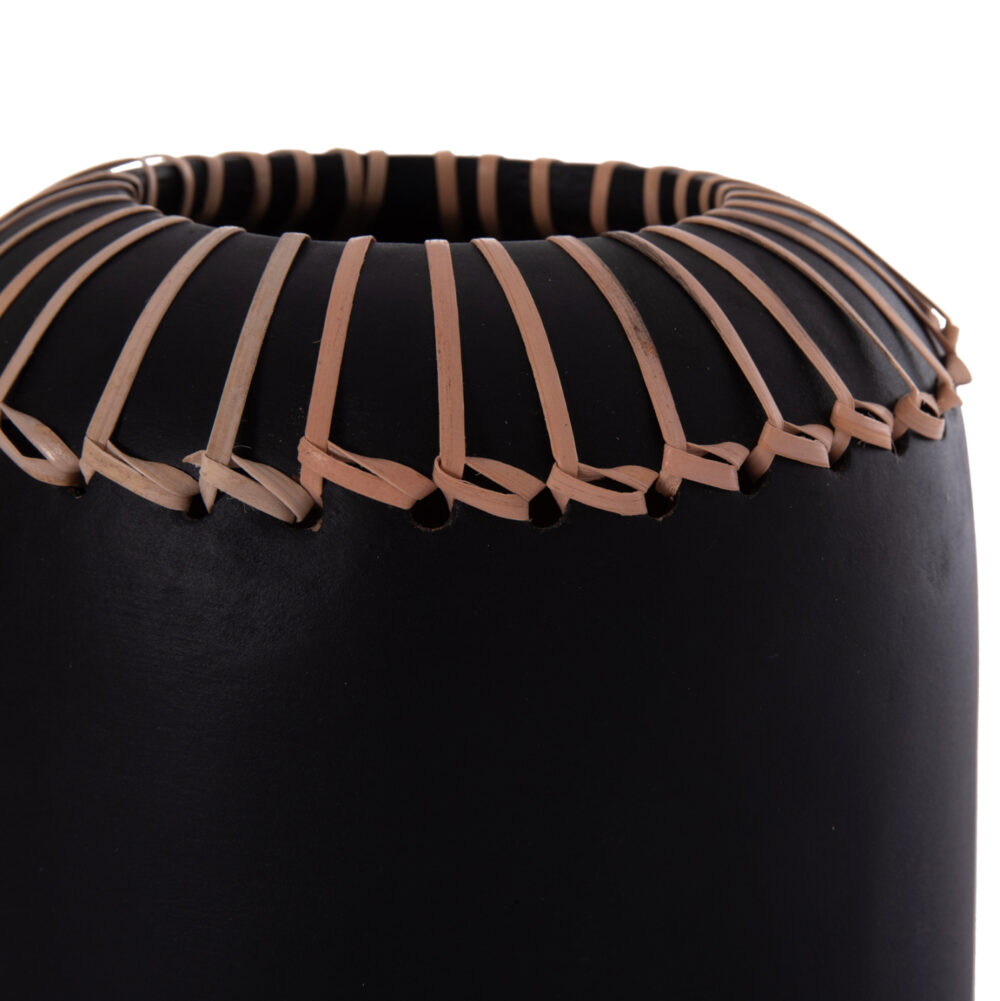 ΕΠΙΤΡΑΠΕΖΙΟ ΔΙΑΚΟΣΜΗΤΙΚΟ ΒΑΖΟ LENNOX HM4675.01S TΕΡΑΚΟΤΑ ΣΕ ΜΑΥΡΟ--Φ18x33Υεκ. - Image 8