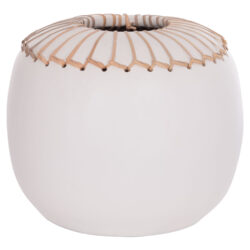 ΕΠΙΤΡΑΠΕΖΙΟ ΔΙΑΚΟΣΜΗΤΙΚΟ ΒΑΖΟ LENNOX HM4675.02L TΕΡΑΚΟΤΑ ΣΕ ΛΕΥΚΟ--Φ22x20Υεκ.