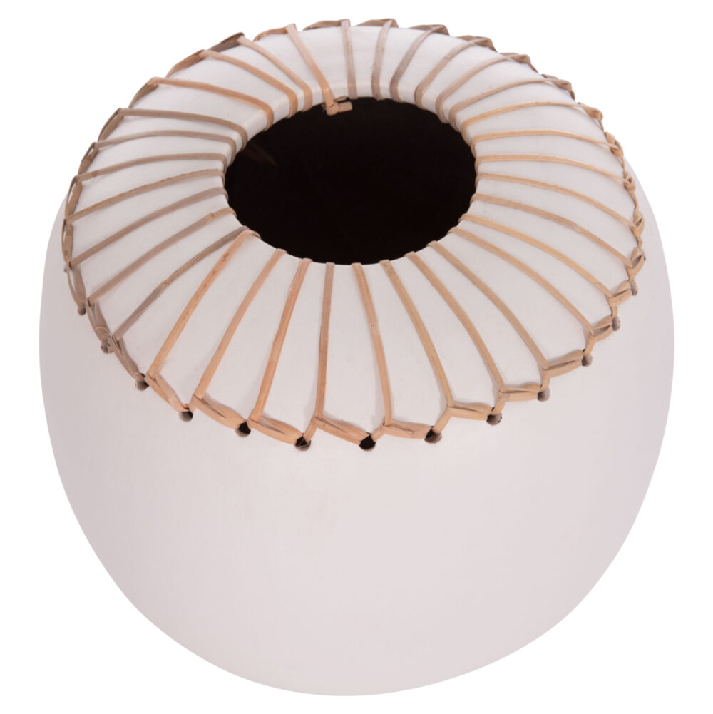 ΕΠΙΤΡΑΠΕΖΙΟ ΔΙΑΚΟΣΜΗΤΙΚΟ ΒΑΖΟ LENNOX HM4675.02L TΕΡΑΚΟΤΑ ΣΕ ΛΕΥΚΟ--Φ22x20Υεκ. - Image 4