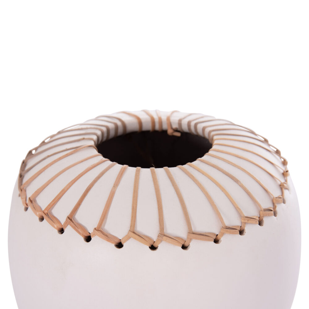 ΕΠΙΤΡΑΠΕΖΙΟ ΔΙΑΚΟΣΜΗΤΙΚΟ ΒΑΖΟ LENNOX HM4675.02L TΕΡΑΚΟΤΑ ΣΕ ΛΕΥΚΟ--Φ22x20Υεκ. - Image 8