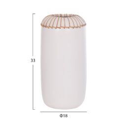 ΕΠΙΤΡΑΠΕΖΙΟ ΔΙΑΚΟΣΜΗΤΙΚΟ ΒΑΖΟ LENNOX HM4675.02S TΕΡΑΚΟΤΑ ΣΕ ΛΕΥΚΟ--Φ18x33Υεκ. - Image 2