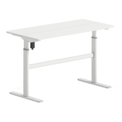 LEVEL Γραφείο Η/Υ Ηλεκτρικό Ρυθμιζόμενο, Πολλαπλών επιλογών ύψους, Άσπρο