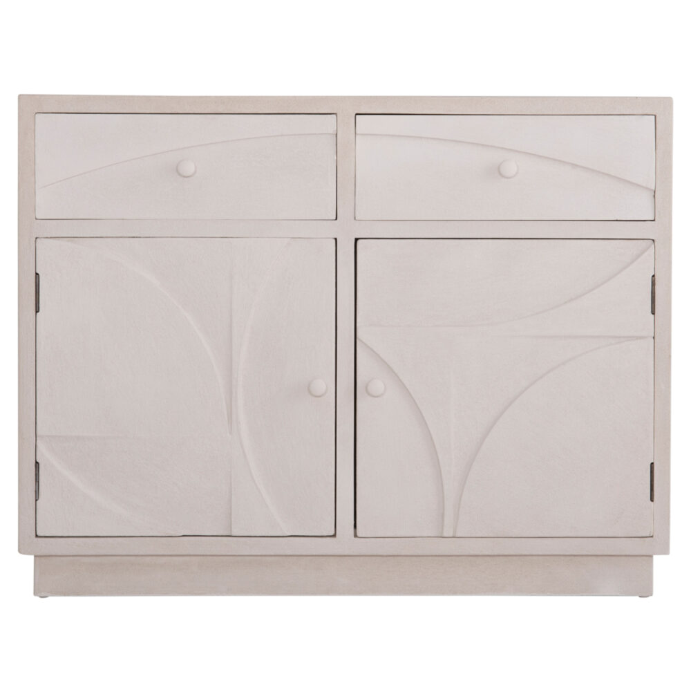 ΜΠΟΥΦΕΣ ΣΕΙΡΑ SANTORINI HM18046 MDF ΣΕ ΥΠΟΛΕΥΚΟ ΧΡΩΜΑ-2 ΣΥΡΤΑΡΙΑ & 2 ΠΟΡΤΕΣ 107x38x82,5Υεκ. - Image 3