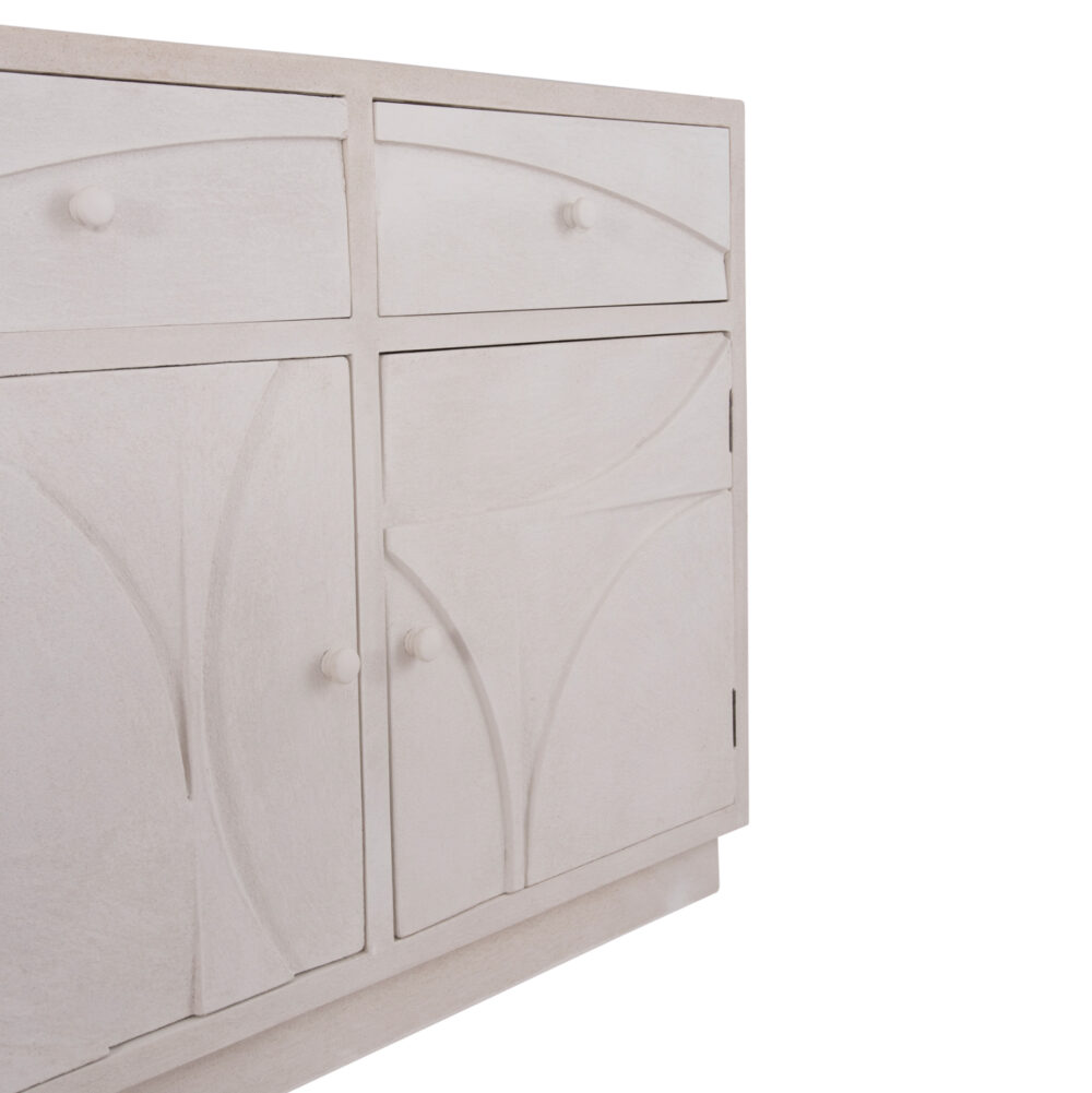 ΜΠΟΥΦΕΣ ΣΕΙΡΑ SANTORINI HM18046 MDF ΣΕ ΥΠΟΛΕΥΚΟ ΧΡΩΜΑ-2 ΣΥΡΤΑΡΙΑ & 2 ΠΟΡΤΕΣ 107x38x82,5Υεκ. - Image 7