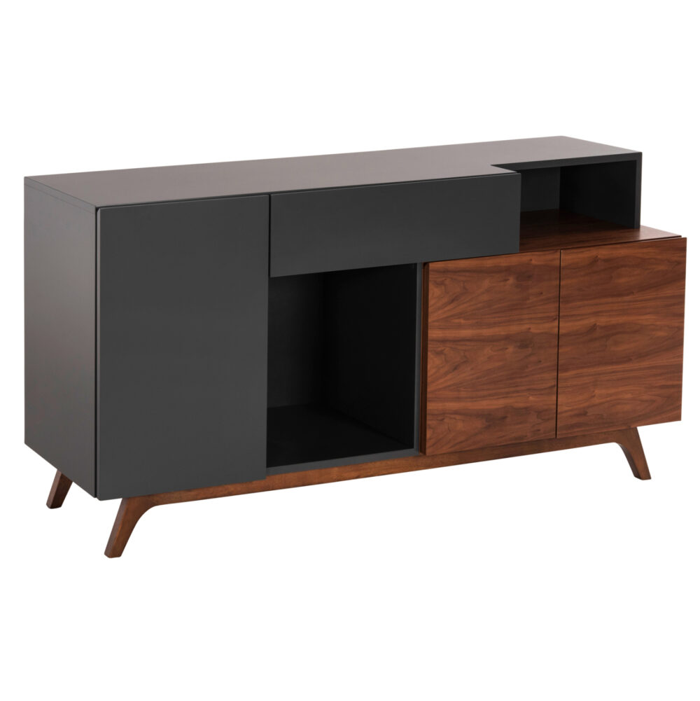 mpoyfes-fb99747-mdf-me-karydi-skoyro-gkr ΜΠΟΥΦΕΣ PREDA HM9747 MDF ΜΕ ΚΑΡΥΔΙ & ΣΚΟΥΡΟ ΓΚΡΙ ΚΑΠΛΑΜΑ 167x28-40x80Υεκ. - Image 1