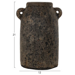 ΔΙΑΚΟΣΜΗΤΙΚA ΒΑΖA ΑΠΟ TERRACOTTA ΓΚΡΙ HM7710 - Image 2