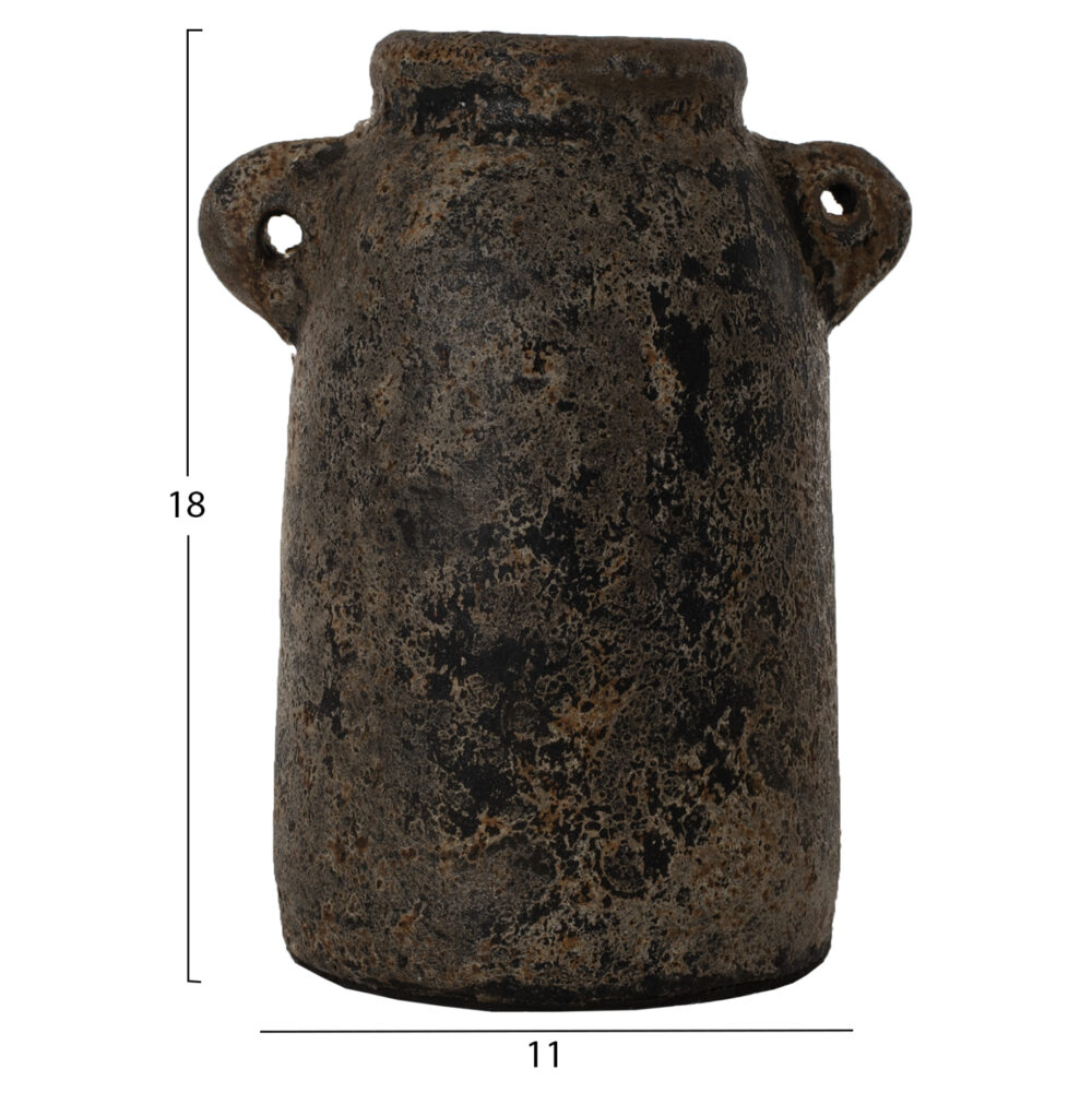 ΔΙΑΚΟΣΜΗΤΙΚA ΒΑΖA ΑΠΟ TERRACOTTA ΓΚΡΙ HM7710 - Image 3