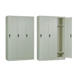 LOCKER 3 Θέσεων Ερμάριο - Ανά θέση: 3 Ράφια, Θέσεις για Κρεμάστρες, Μέταλλο Βαφή Άσπρο - Image 2