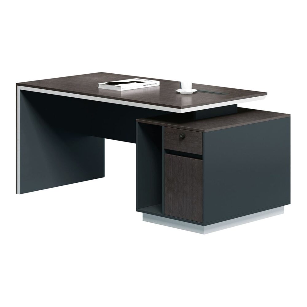 ADVANCE Γραφείο Σκούρο Καρυδί - Sky Grey - Image 2