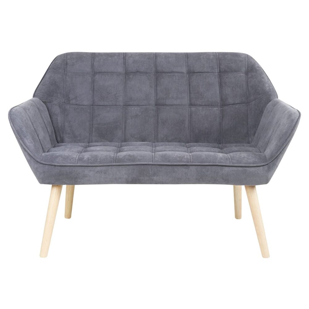 ALMA Καναπές 2θ - Σαλονιού - Καθιστικού, Φυσικό, Ύφασμα Velure Γκρι, K/D - Image 2