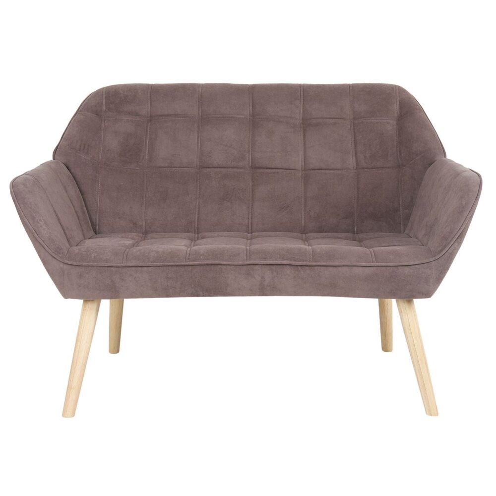 ALMA Καναπές 2θ - Σαλονιού - Καθιστικού, Φυσικό, Ύφασμα Velure Καφέ, K/D - Image 2