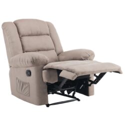 JULIA Massage Πολυθρόνα Relax Σαλονιού - Καθιστικού, Ύφασμα Cappuccino - Image 3