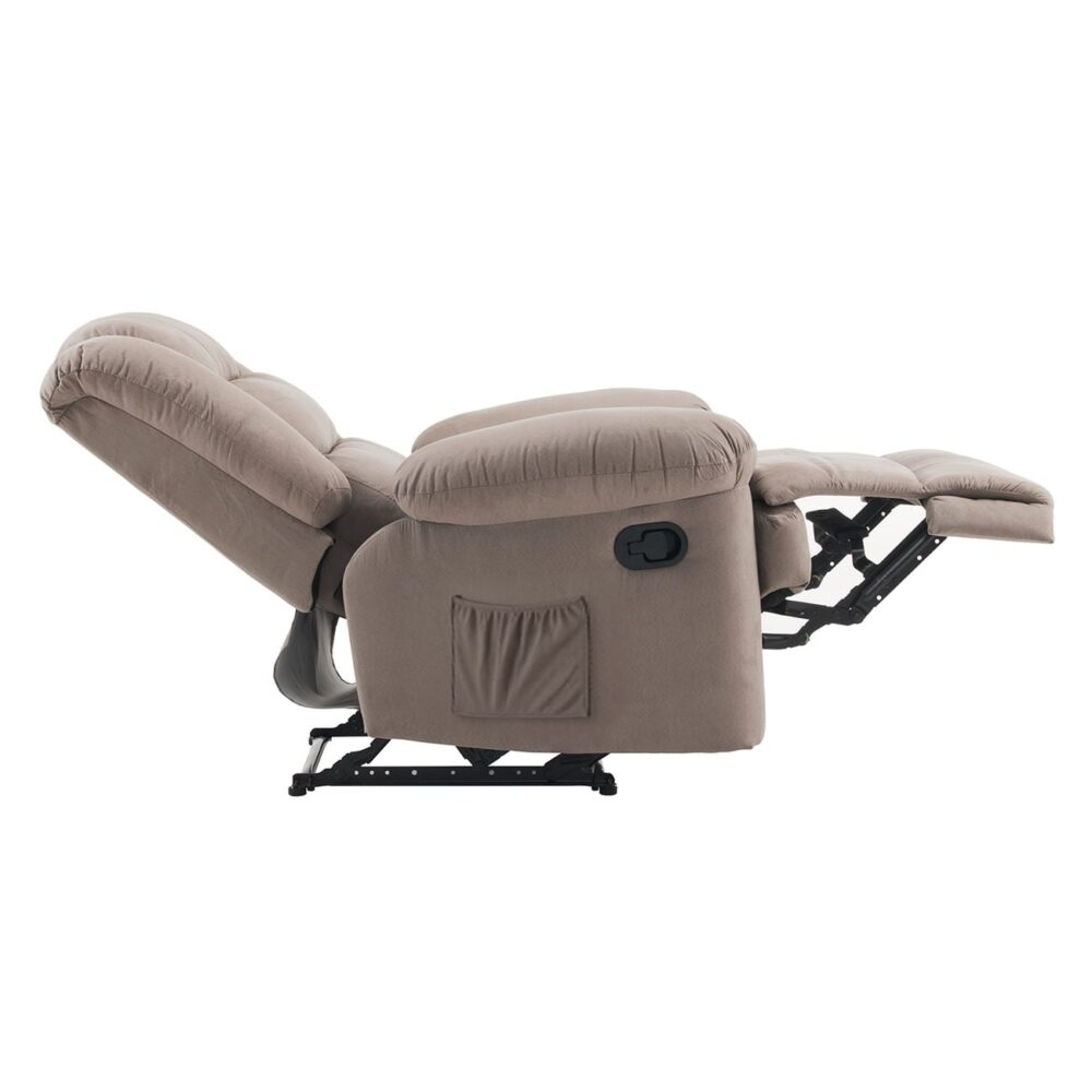 JULIA Massage Πολυθρόνα Relax Σαλονιού - Καθιστικού, Ύφασμα Cappuccino - Image 4