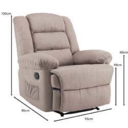 JULIA Massage Πολυθρόνα Relax Σαλονιού - Καθιστικού, Ύφασμα Cappuccino - Image 6