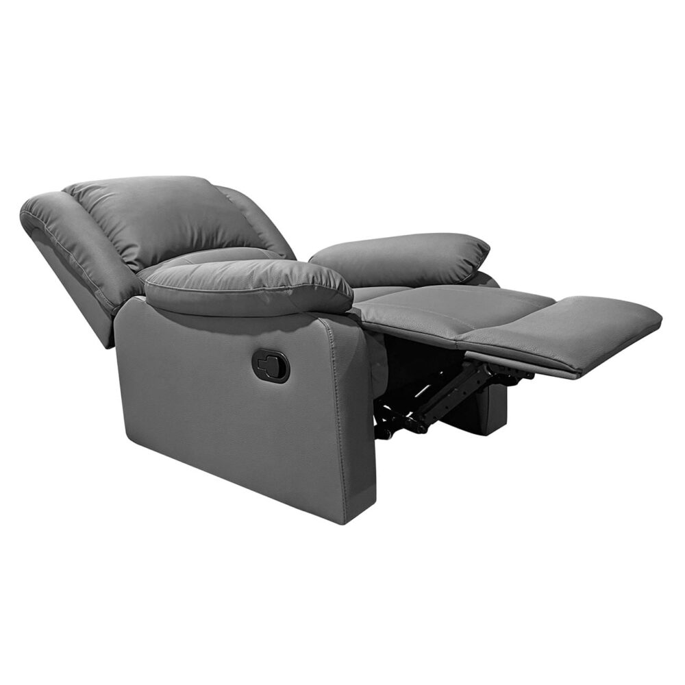 EVA Πολυθρόνα Relax Σαλονιού - Καθιστικού, PU Σκούρο Γκρι - Image 4