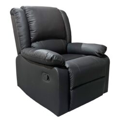 EVA Πολυθρόνα Relax Σαλονιού - Καθιστικού, PU Μαύρο - Image 2