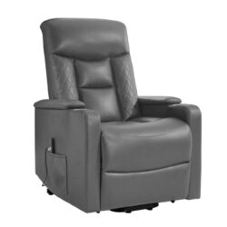 NANCY Lift-Relax Πολυθρόνα Σαλονιού - Καθιστικού, Ύφασμα Σκ.Γκρι (ηλεκτρική ανάκληση) - Image 2