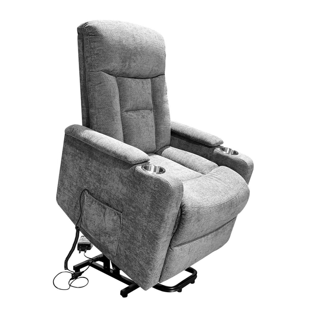 NANCY Lift-Relax Πολυθρόνα Σαλονιού - Καθιστικού, Ύφασμα Σκ.Γκρι (ηλεκτρική ανάκληση) - Image 4