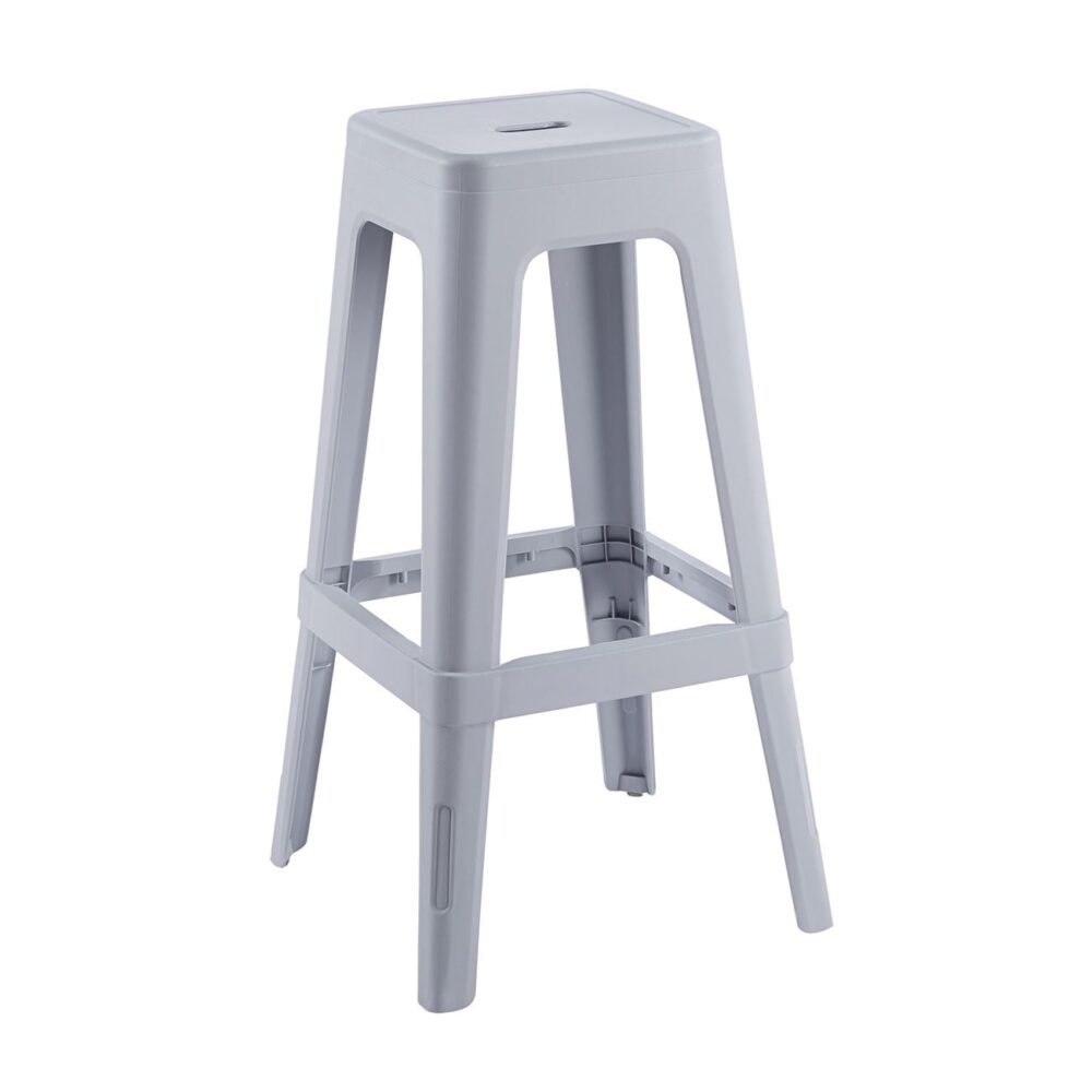 RELIX PP Σκαμπό BAR Στοιβαζόμενο, PP Απόχρωση Γκρι - Image 2