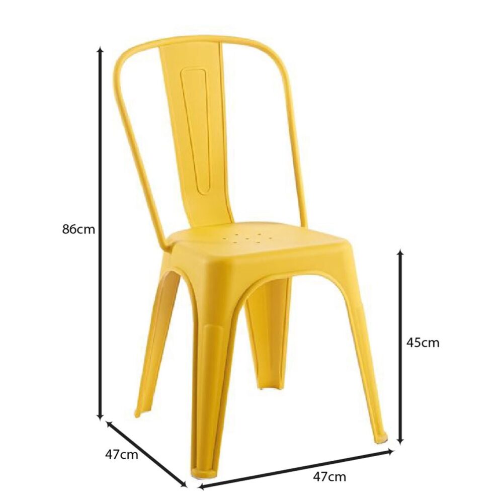 RELIX PP Καρέκλα Στοιβαζόμενη, PP Απόχρωση Κροκί - Image 3