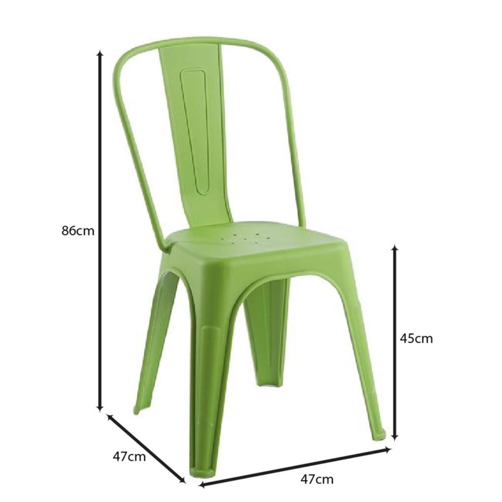 RELIX PP Καρέκλα Στοιβαζόμενη, PP Απόχρωση Lime - Image 3