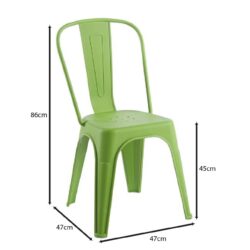 RELIX PP Καρέκλα Στοιβαζόμενη, PP Απόχρωση Lime - Image 3