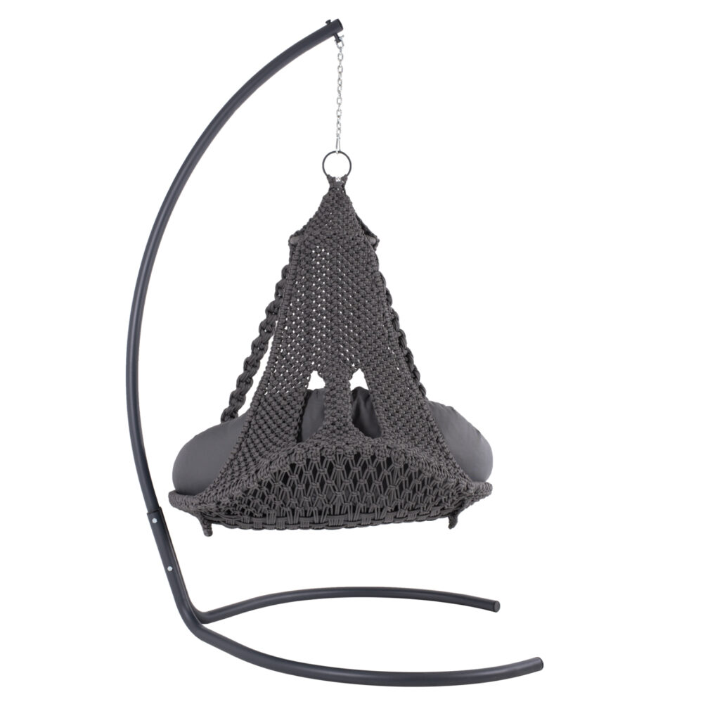 ΚΡΕΜΑΣΤΗ ΦΩΛΙΑ AUGUST ΜΑΚΡΑΜΕ-ΜΕΤΑΛΛΟ ΑΝΘΡΑΚΙ HM5922.10 123x113x145Υεκ. - Image 5