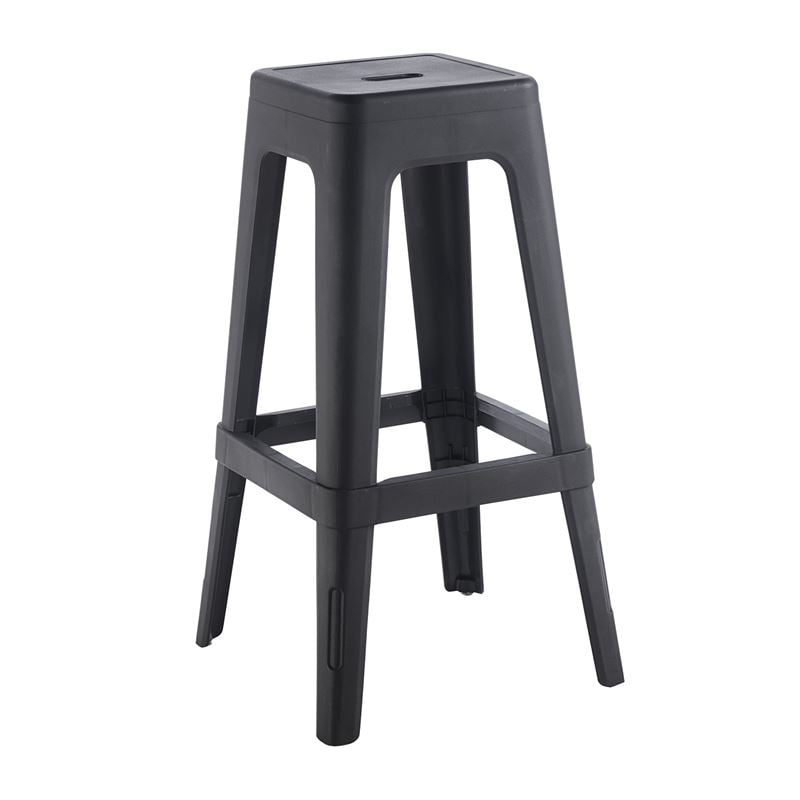 relix-pp-skambo-bar-stoivazomeno-pp-apochrosi-mavro-enlarge RELIX PP Σκαμπό BAR Στοιβαζόμενο, PP Απόχρωση Μαύρο - Image 1